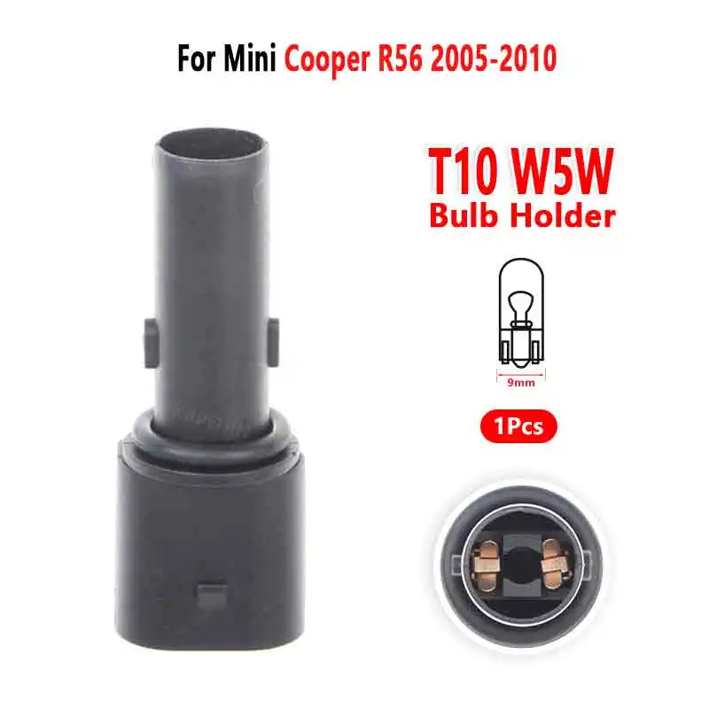 For Mini Cooper R56 Bumper Light Socket T10 W5W Bulb Holder Car Lamp Base Accessories 2005 to 2010 1 Pcs