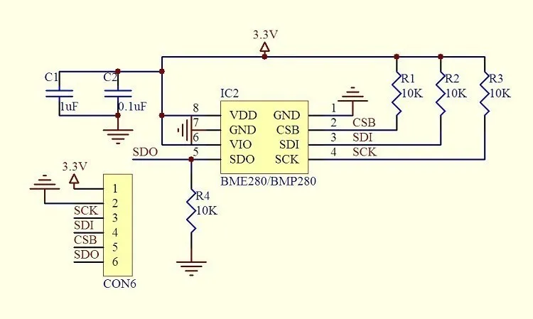 1-10 Stück BME280 BMP280 5 V 3,3 V Digitalsensor Temperatur Luftfeuchtigkeit Luftdruckmodul I2C SPI für Arduino – Detail 3
