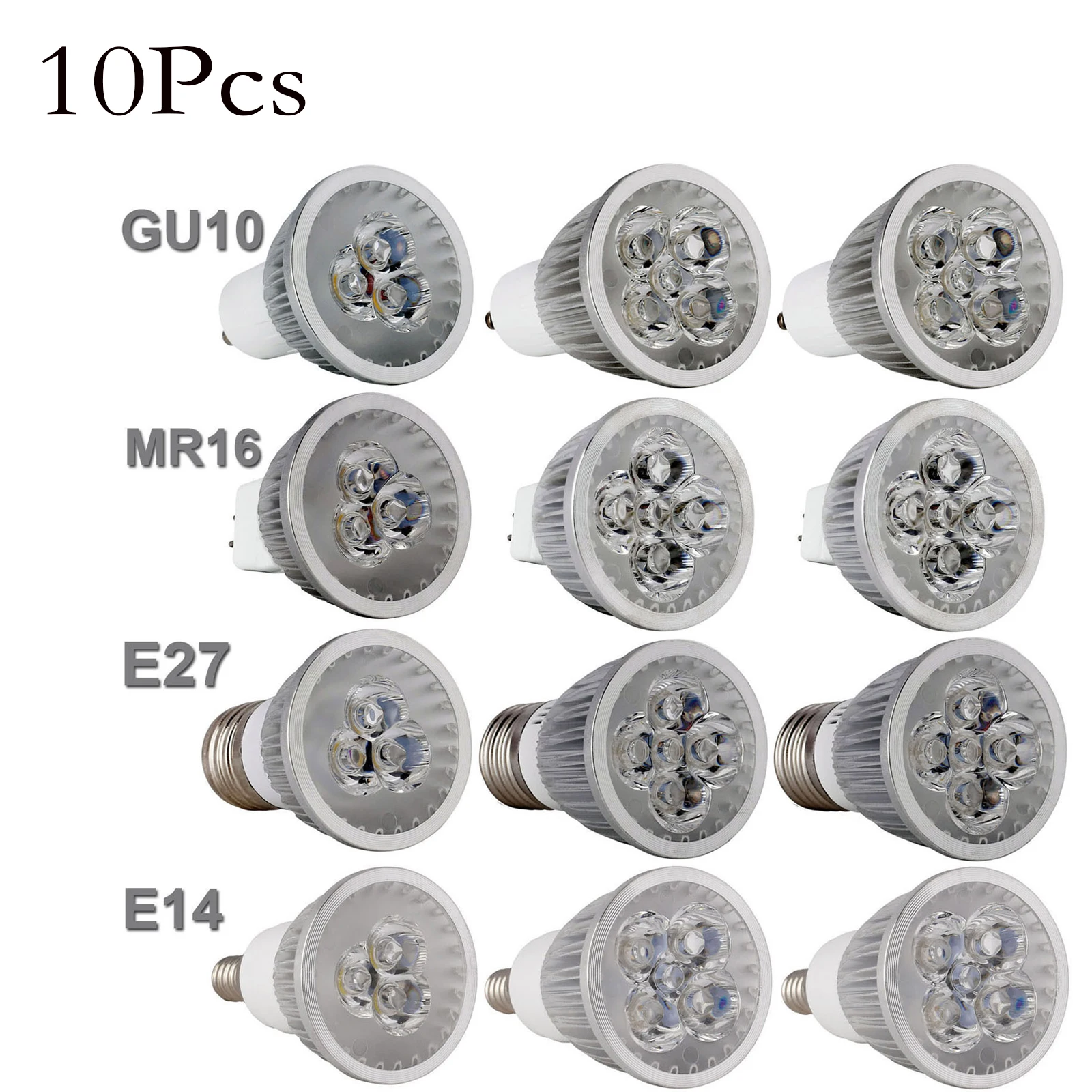 

10X Led Bulb Spotlight Lamp 9W 15W Cool/Warm/Neutral White Emergency Decorative Bulbs 220V E27 Gu10 High-brightness Downlight