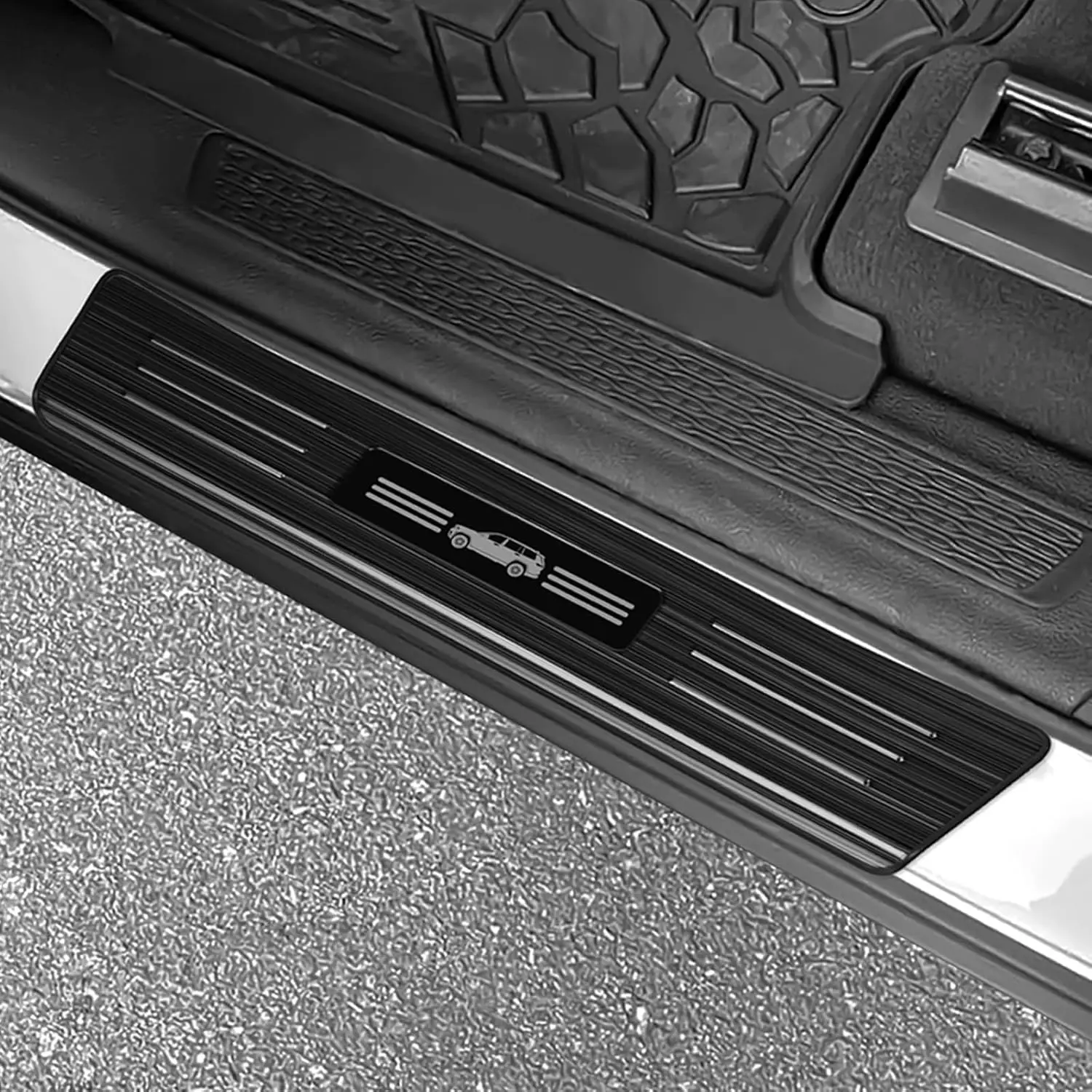 

4 Pcs Stainless Steel Door Sill Protector Compatible with Jeep Grand Cherokee L 2021-2025 Accessories Door Sill Guards Trim
