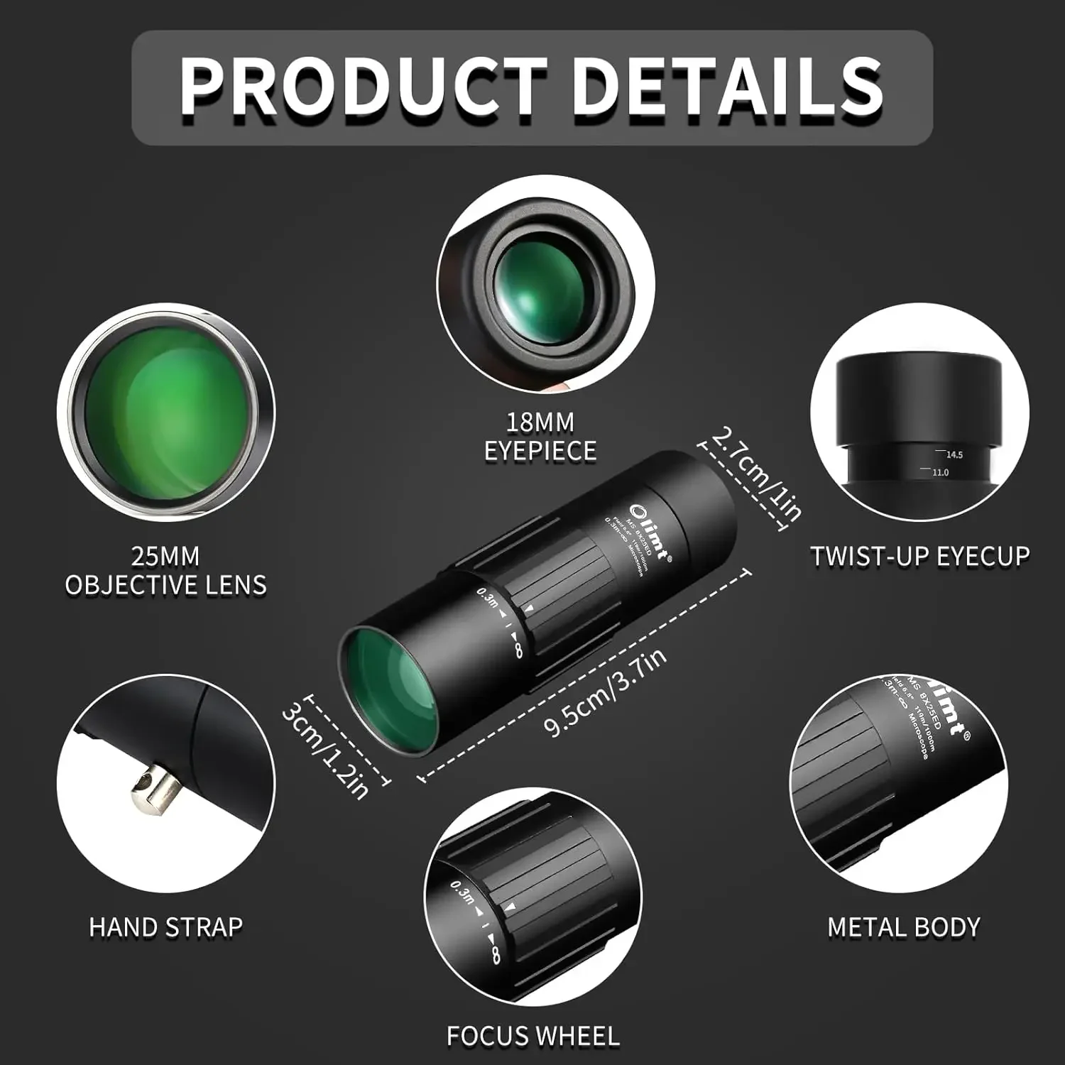 Telescope Mini Pocket Monocular Compact Monoculars for Adults