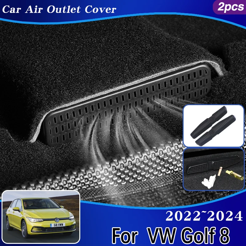 

For VW Golf 8 Accessories 2023 Volkswagen Golf MK8 2022 2024 Car Under Rear Seats Vent Conditioner Ventilation Car Accessories