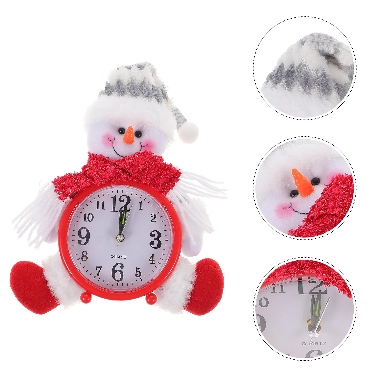 

Christmas Wall Clock Funny Holiday Theme Creative Design Accurate Timekeeping Decor for Living Room Bedroom Office Indoor Wall