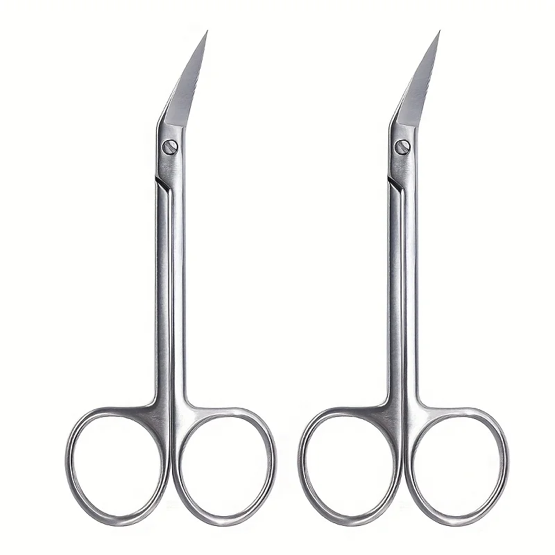 قطعة واحدة من مقص احترافي مع شفرات منحنية رقيقة وأطراف دقيقة، مناسبة لتقليم الحواجب والرموش #1