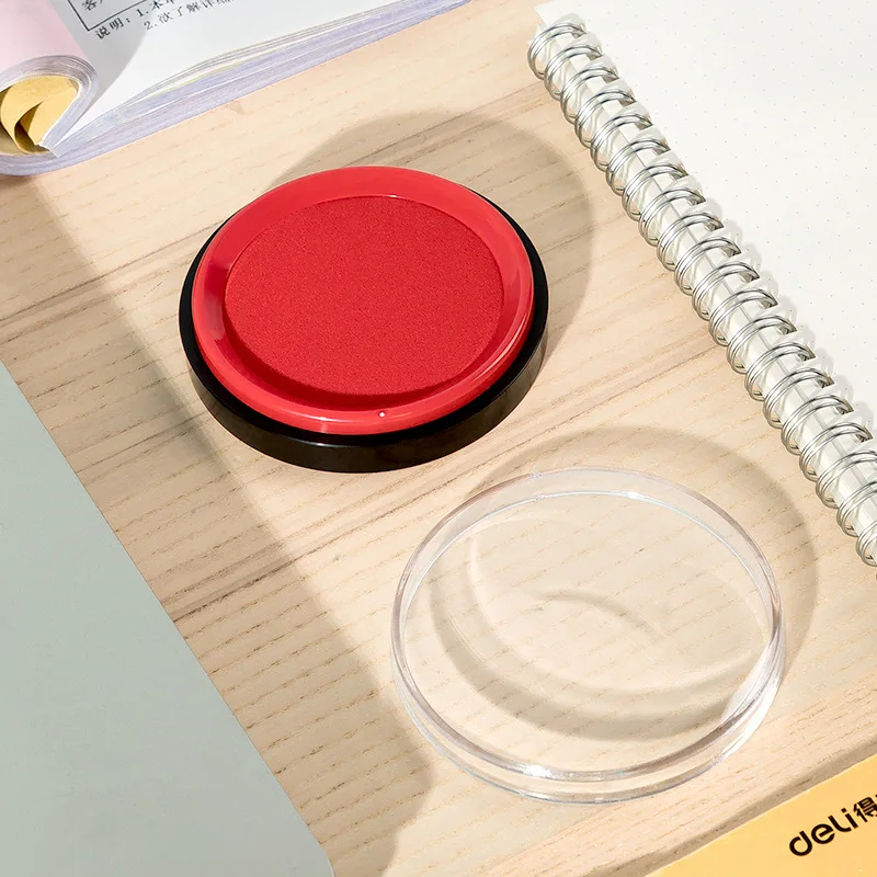 Круглая красная быстросохнущая подкладка для штампов, круглая подкладка для офиса, финансов, студенческие канцелярские принадлежности, подкладка для штампов