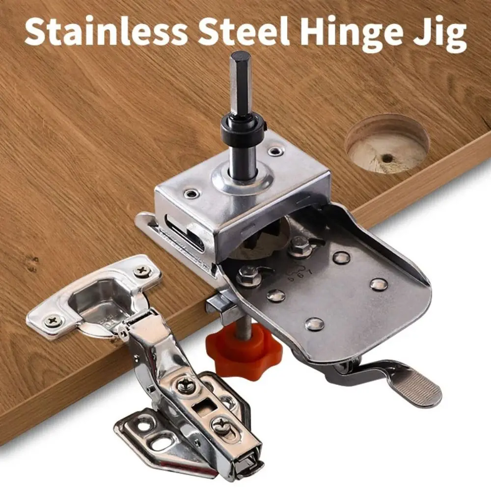 

Positioning Door Hinge Template Adjustable Professional Hole Guide Jig Hinge Installation Removable Hinge Slotting Locator