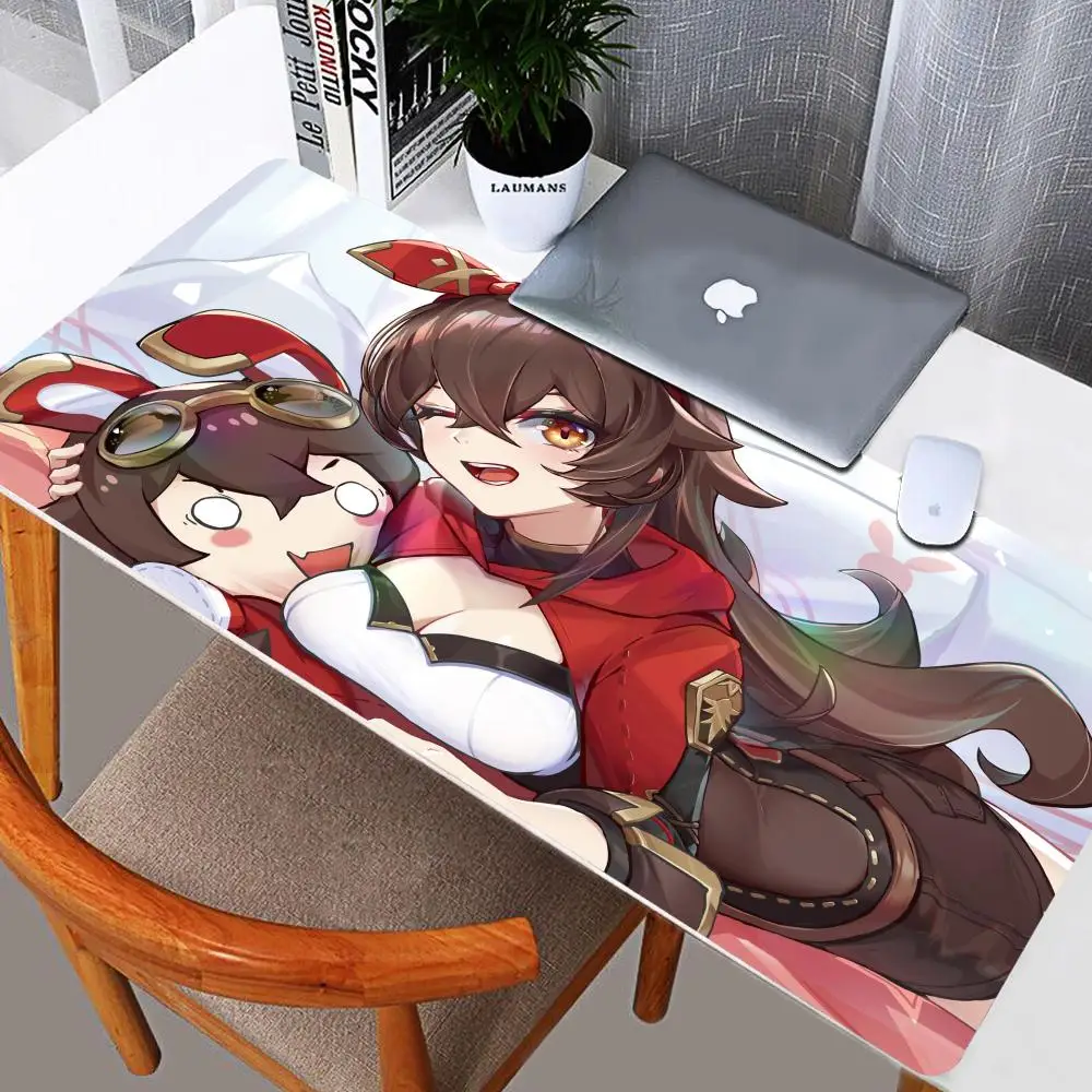 Amber Genshin Impact Custom Skin PC Gaming Mouse Pad Gamer Desk Mats Keyboard Pad Mause Pad Muismat For Teen Girls Bedroom