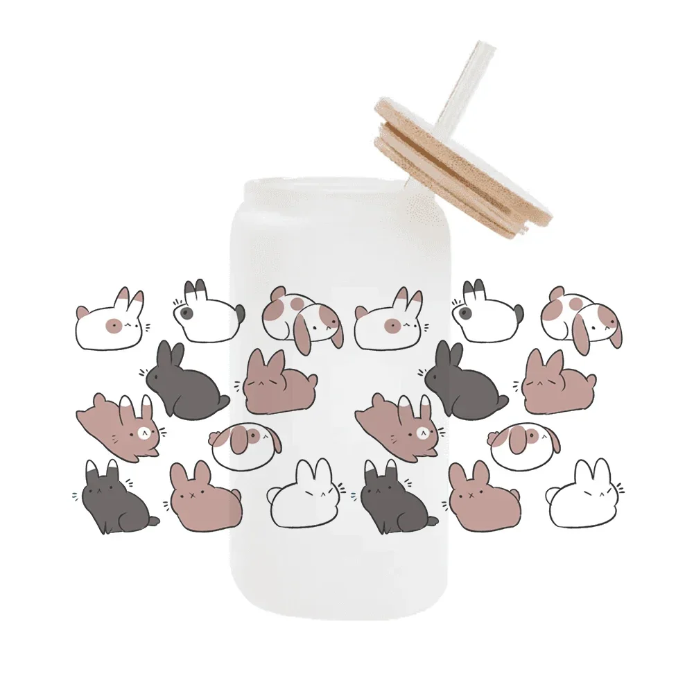 animal Cute cartoon DTF Sticker Cups Cool Personalize UV Wrap Transfer Sticker Custom Labels DIY Logo Selfadhesive Waterproof