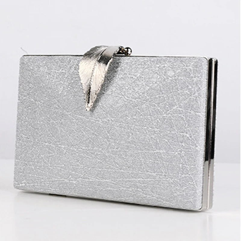 Silver Clutch Luxury Bags Womens High Quality Designer Wedding Purse and Handbags Leaf Shape Hasp Phone Crossbody Bag 2025 New