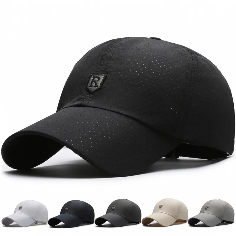 

Fishing Cap For Men Summer Outdoor Quick-Drying Sport Mesh Breathable Sunscreen Baseball Cap Women Adjustable Sport Running Hat