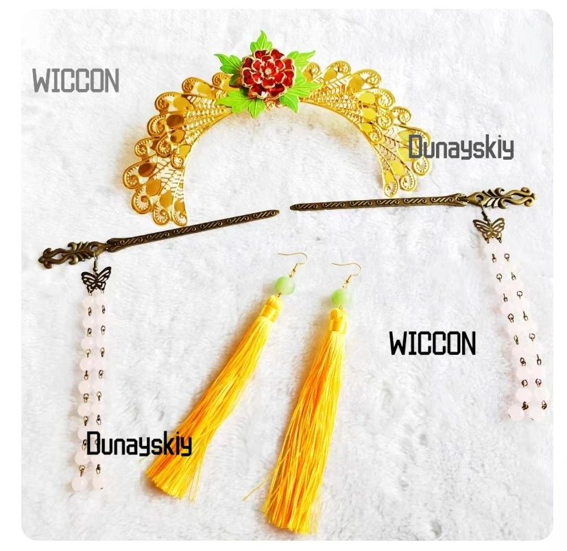 Princess Yona Anime Women Cosplay Wig Props Short Long Wig Akatsuki No Kawaii Yona Handmade Headwear Party Carnival Fans Gifts view 5