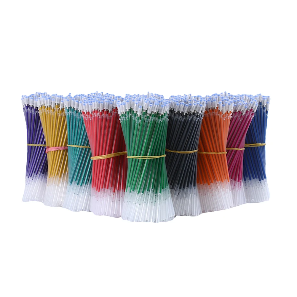 

100 шт. стержни для блестящих ручек, пластиковые прочные гелевые чернила, портативные офисные канцелярские принадлежности, гладкие письменные принадлежности