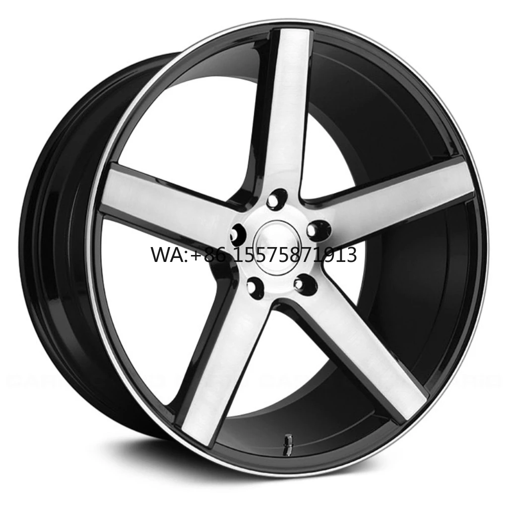 

Black Monoblock Deep Dish Forged Aluminum Alloy Rims 5*114.3 PCD Five-Spoke Design 25mm 30mm 40mm ET Fit for Passenger Cars