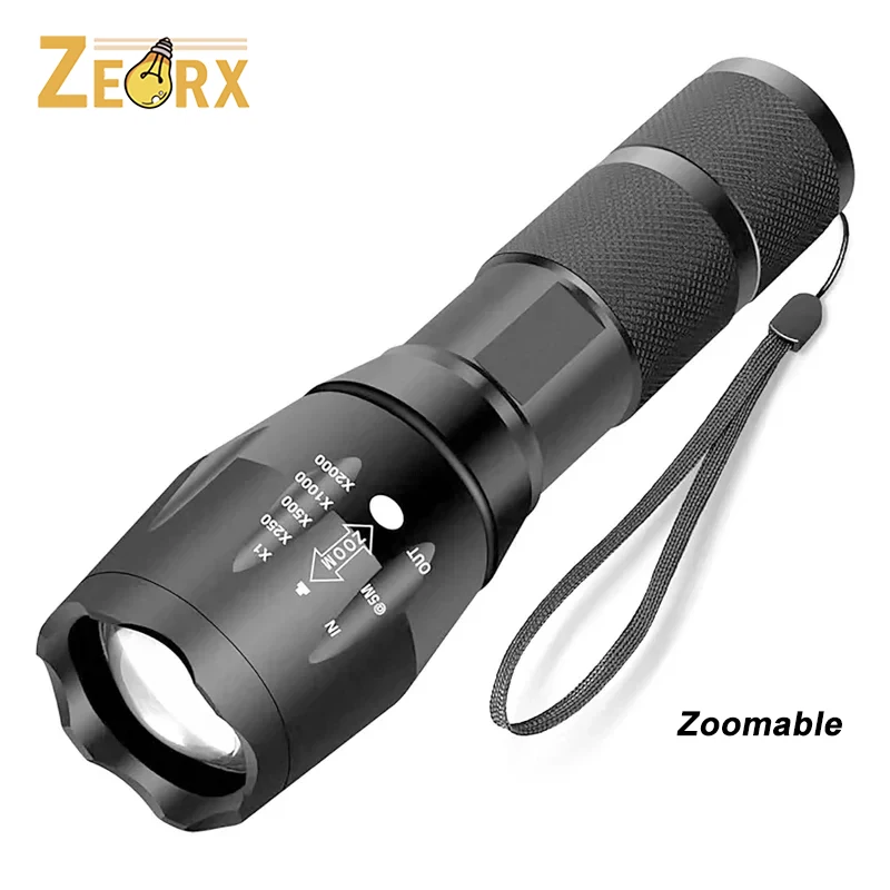 

3000 High Lumens Tactical Flashlights, Zoomable Super Bright LED Flashlight Focus Torch Lamp for Camping Hiking Emergency