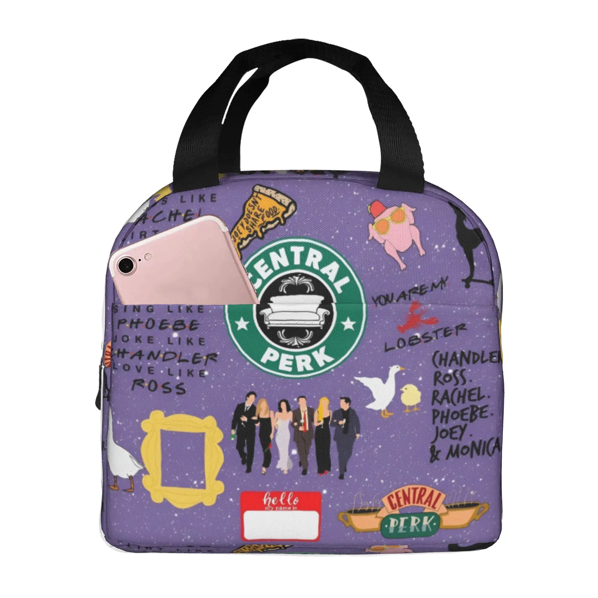 bolsa-termica-isolada-para-almoco-programa-de-tv-friends-para-trabalho-escola-personagens-desenho-animado-a-prova-d'agua-caixa-termica-bento-mulheres-homens