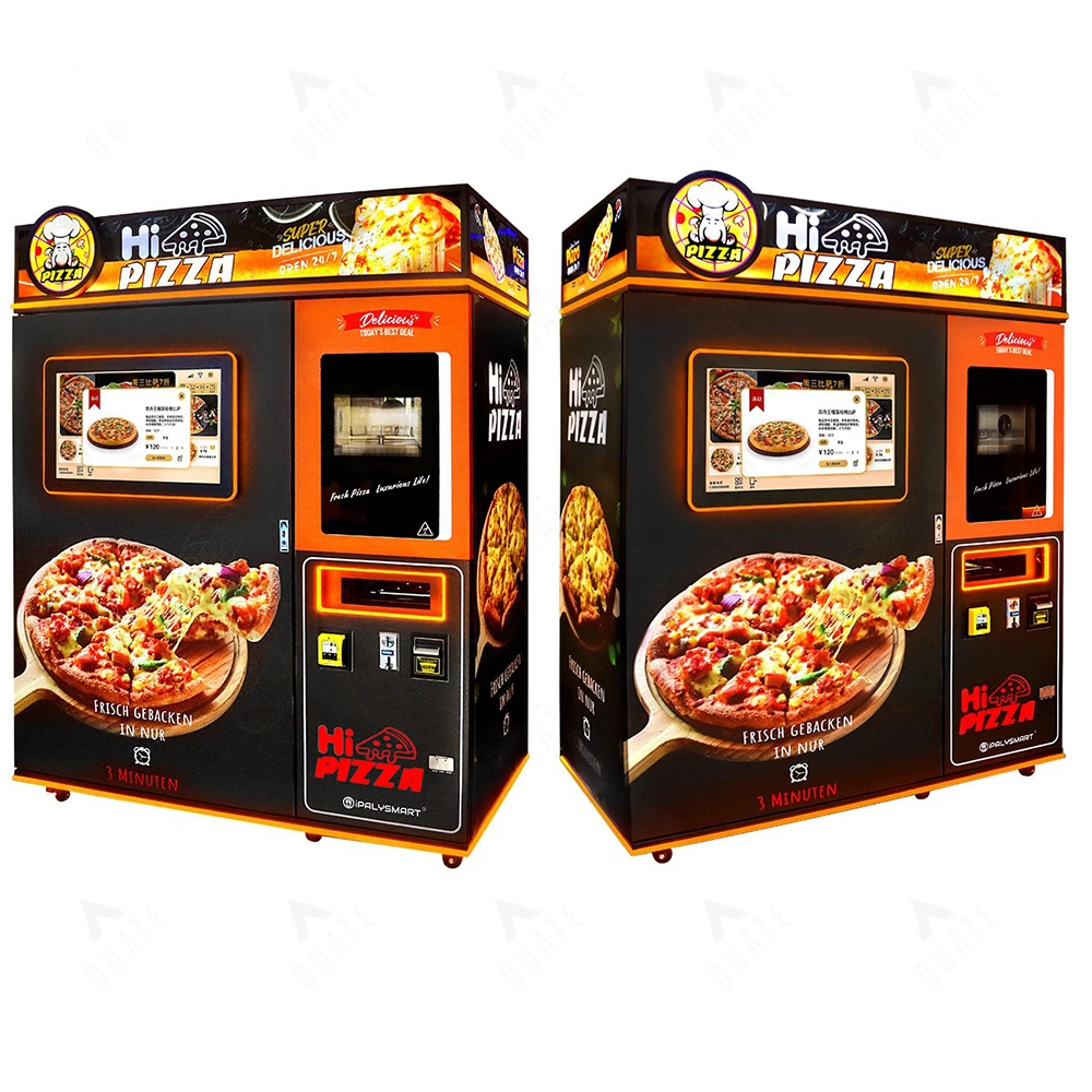 24 Hour Drive Factory Supply with Microwave Heating Fast Food Vending Machine for Sale Pizza/Hamburger/Hot meat