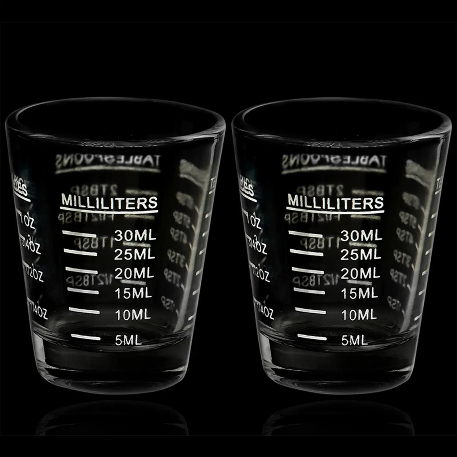 2 шт., прозрачные чашки для кофе, 30 мл