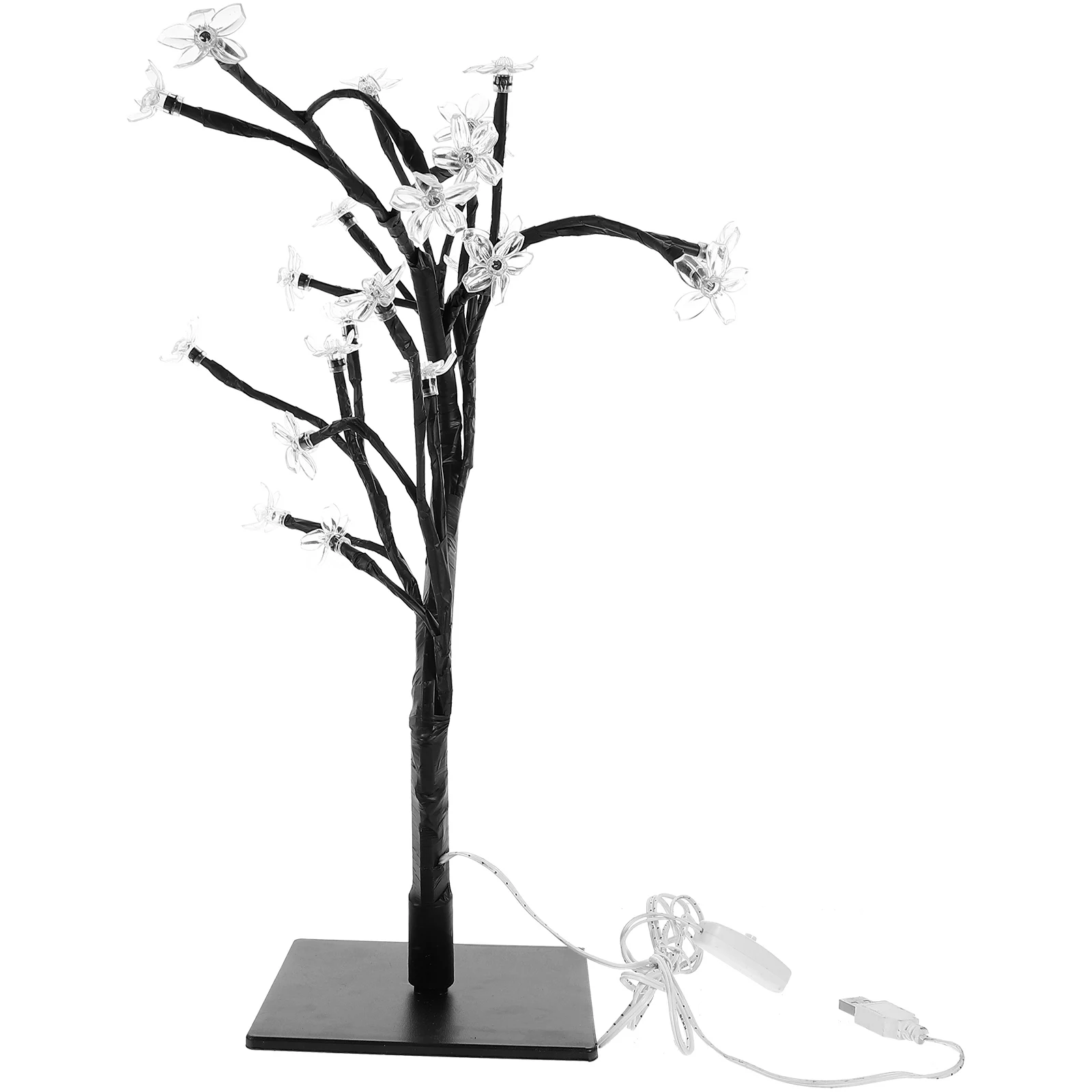 

1Pcs Premium Fiber Optic Flower Tree Lamp USB Powered Decorative Table Light for Office Party Wedding Balcony Window Night Light