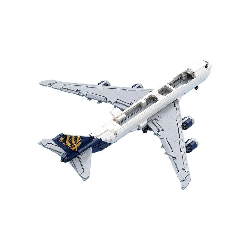 MOC Heavy Air Cargo Transport Aircraft Building Blocks Jumbo Detailed Interior Commercial Jet DIY Bricks Model Toy