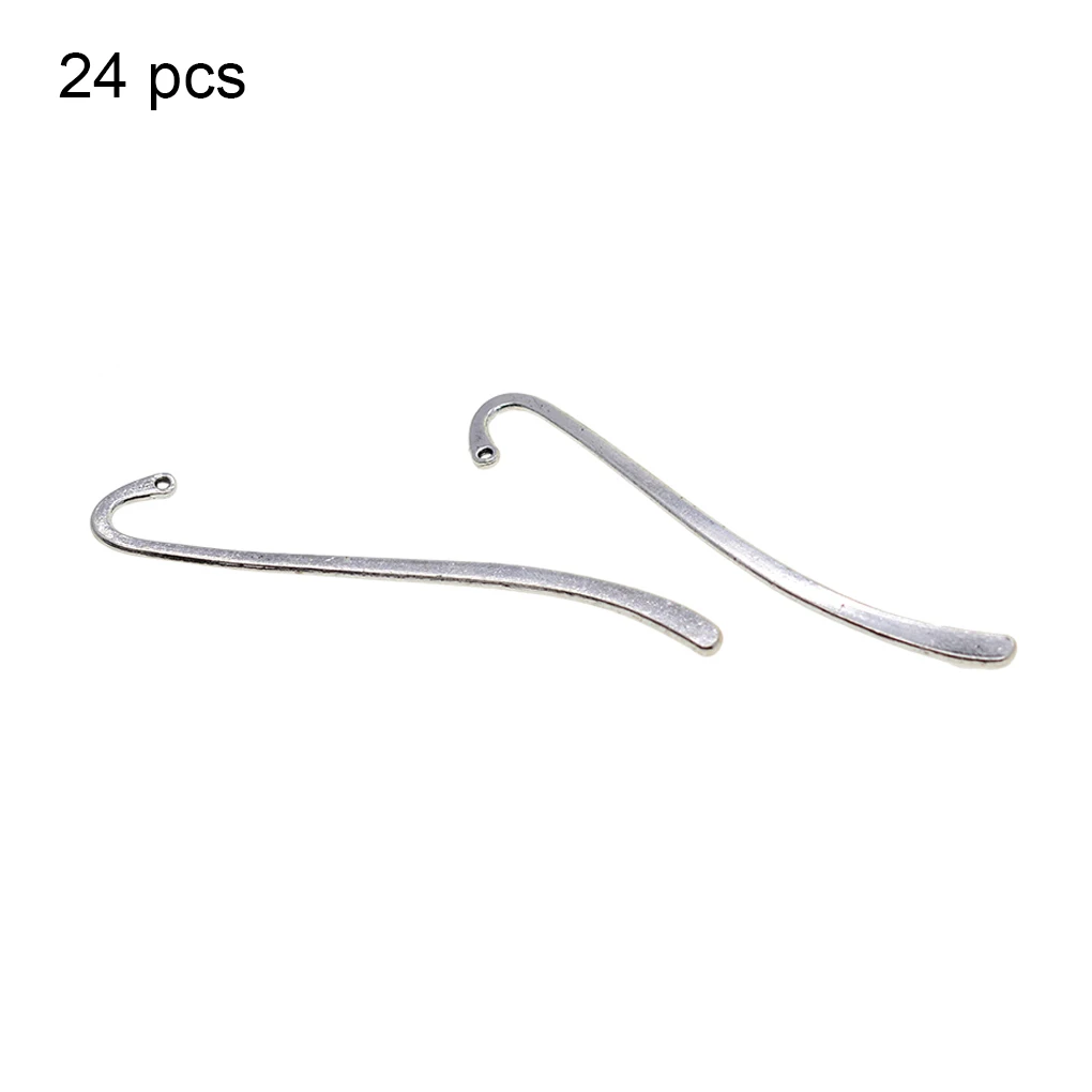 10/24 Pieces Hook Bookmark Zinc Alloy Jewelry Making Bookmarks Home Office Decor Collection Hairpin DIY Crafts Copper image 2