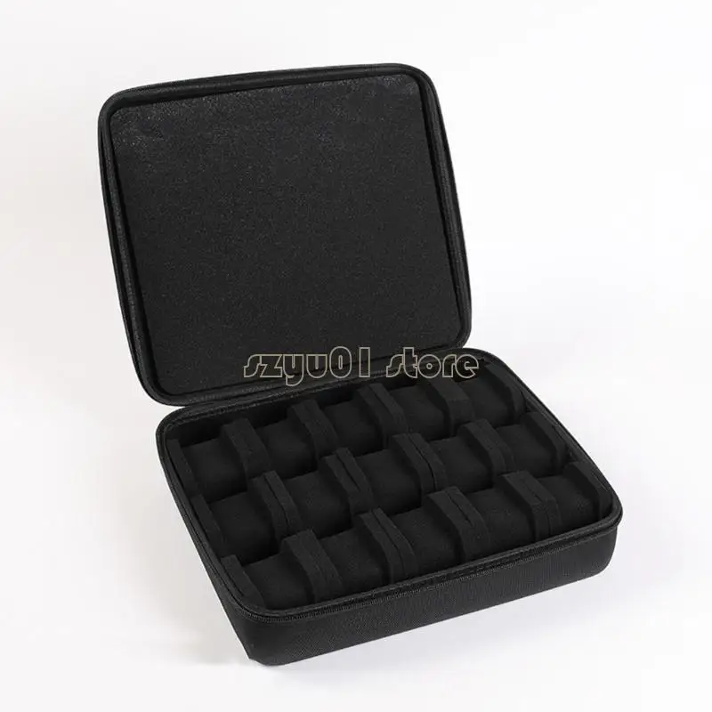 

4X7A Portable Watch Holder With Soft Padding Designs Accessory for Organizing and Protecting Up To 15 Watches Storage