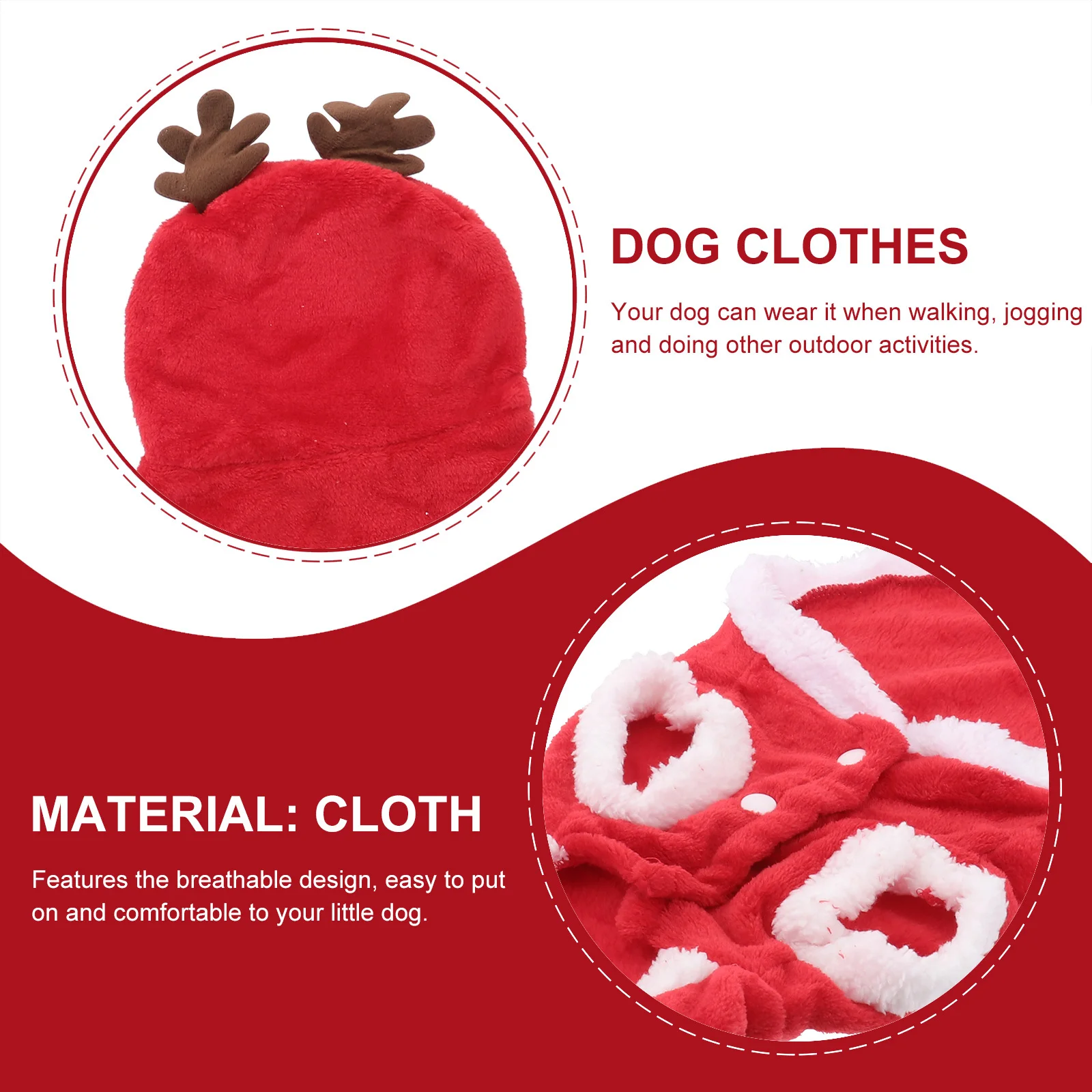 

Flannel Elk Print Dog Christmas Outfit Two Legged Warm Comfortable Holiday Pet Clothing for Winter Parties Photo Shoots Xl