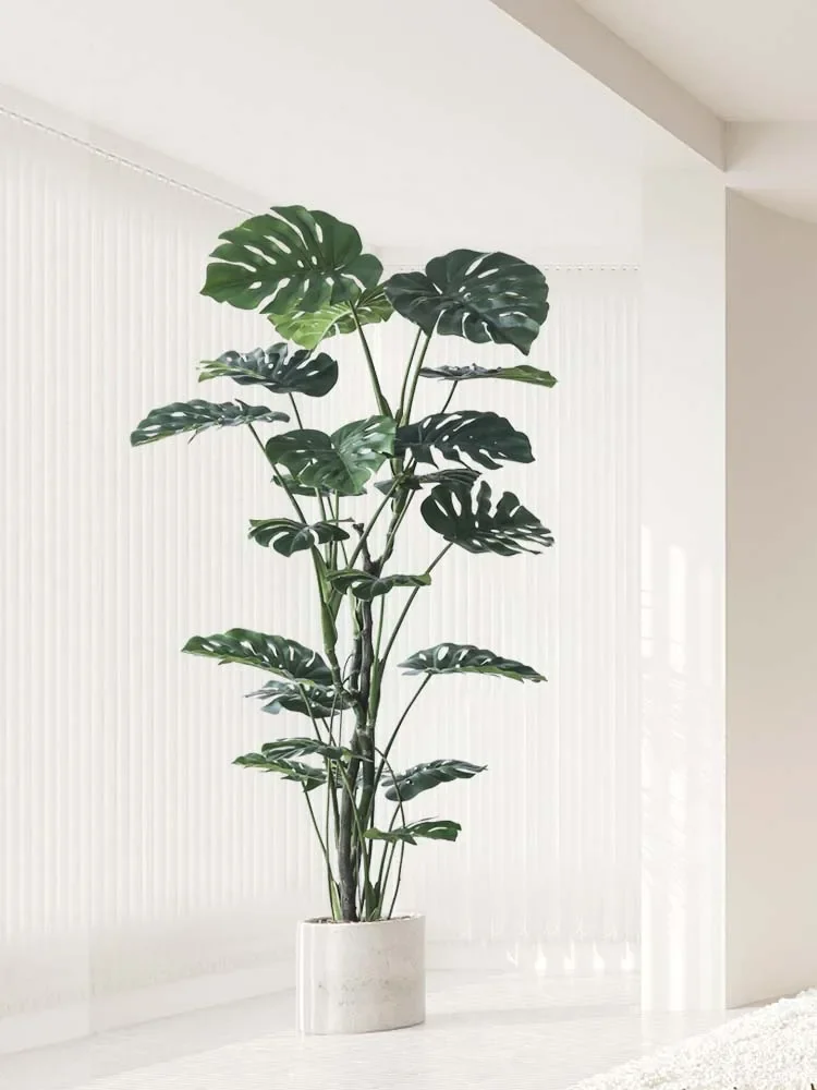 

Nordic Simulation Plant Monstera Deliciosa Fake Trees Large Potted Indoor Window Landscaping