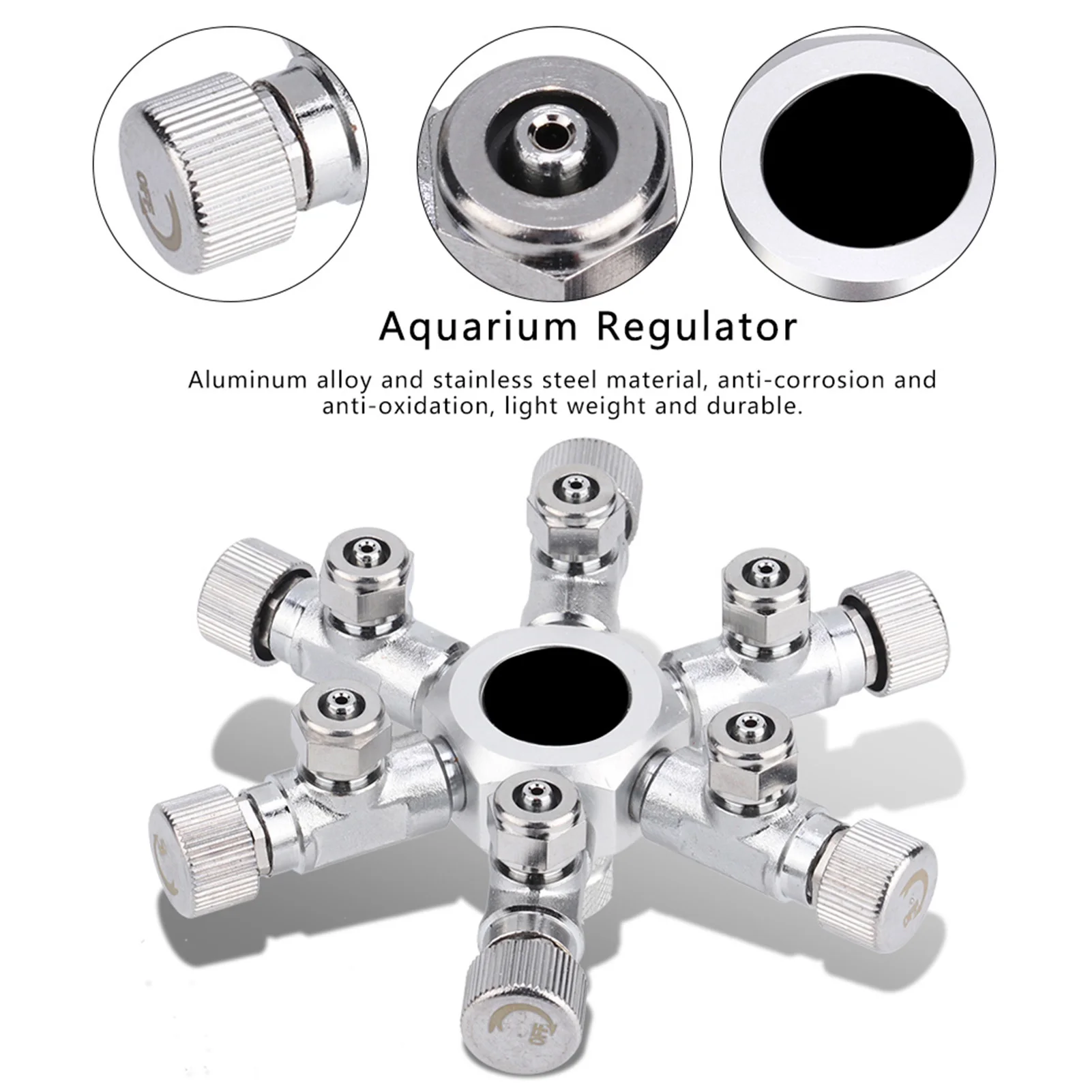 Multi-Way Aquarium Regulator, CO2 Splitter Valve, Fish Tank, 2 Ways, 3 Ways, 4 Ways, 6 Ways