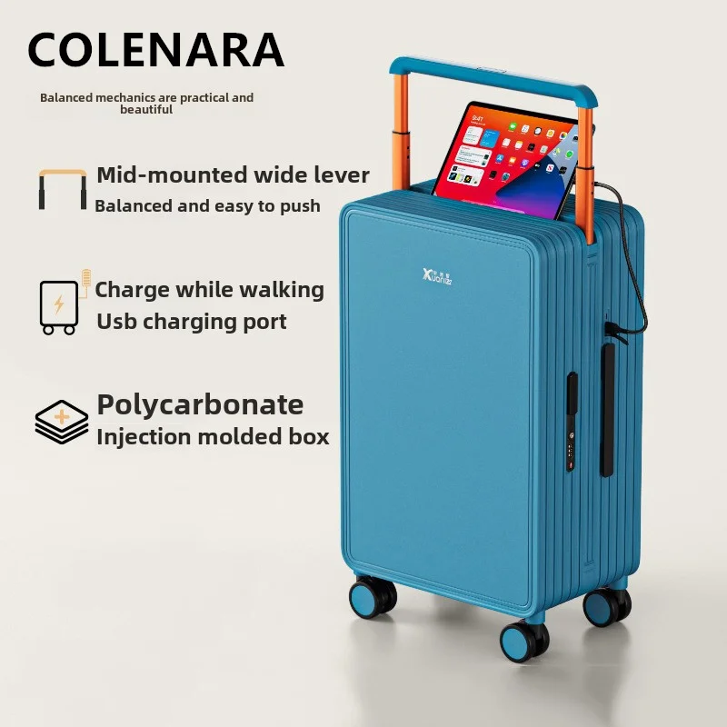 COLENARA Carry-on Travel Luggage 20 Inch Boarding Case 24" Trolley Case 26" Luggage Combination Case Women's Rolling Suitcase