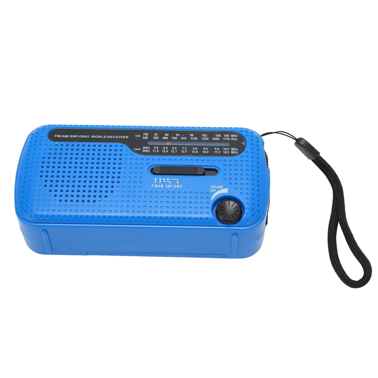 Hand Crank Solar Radio AM FM SW1 SW2 with Flashlight - Multiband Camping Emergency Radio for outdoor Activities