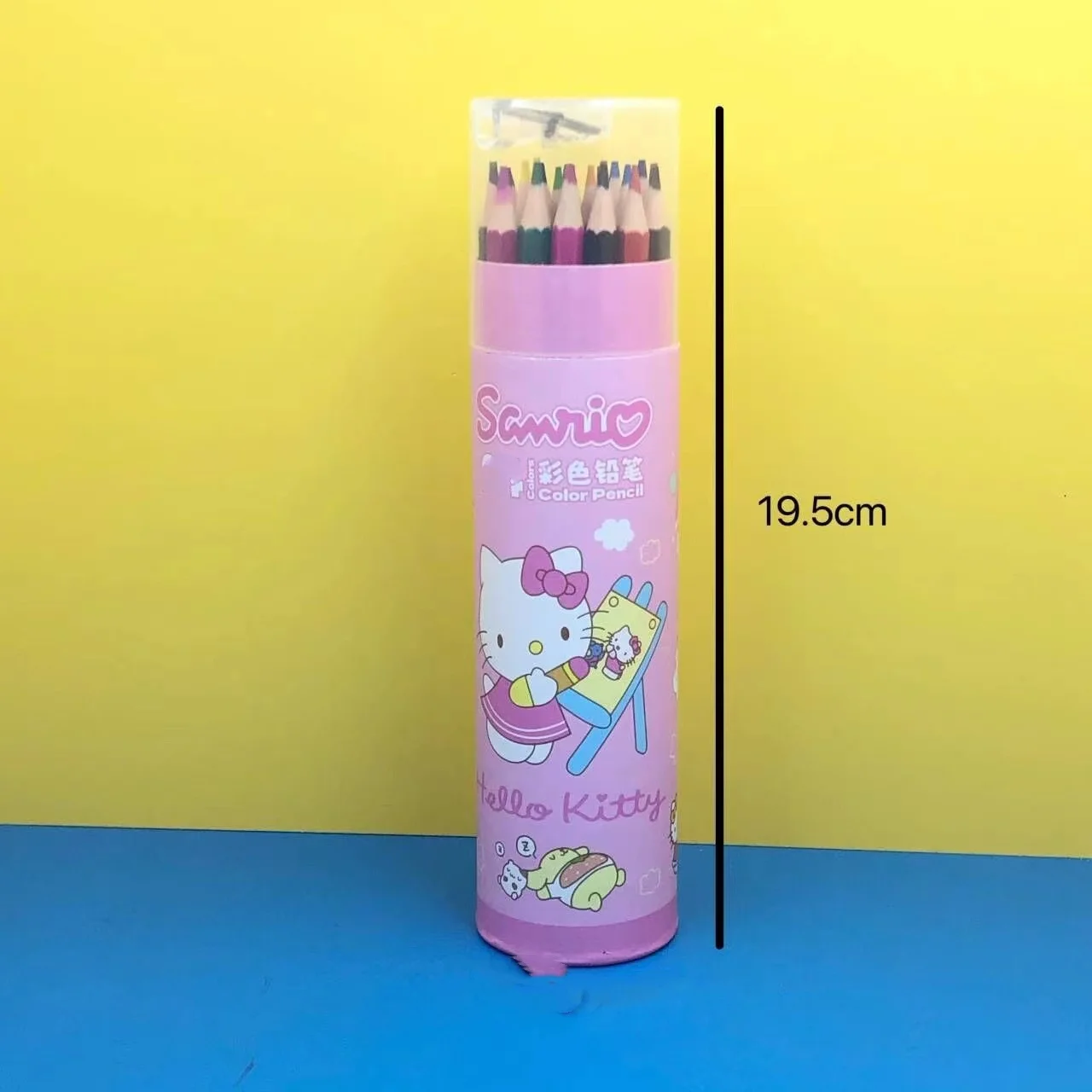 12pcs Sanrio Color Drawing Pen Hello Kitty Cartoon Kuromi 12 Color Colorful Pencil Graffiti Pen Kawaii Learning Stationery Gift