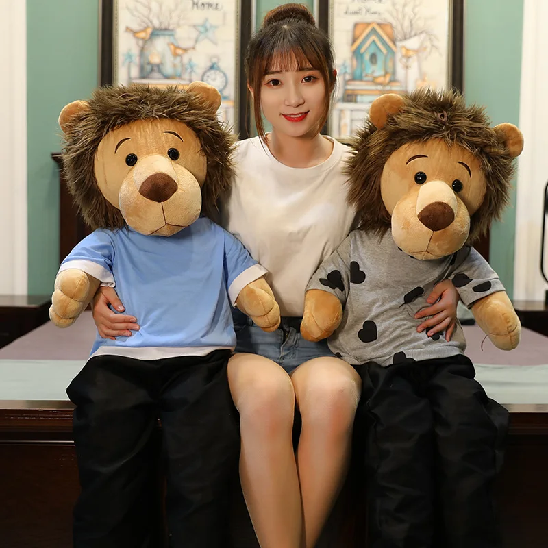 50/65/90cm Cartoon Lion Plush Doll Anime Hot TV Lee Minomi Lion Stuffed Animals Plushies Toy Soft Kids Toys for Girlfriend Gifts