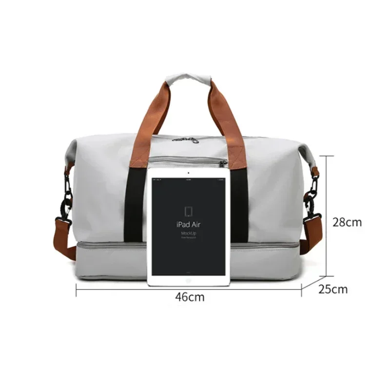 Fashion Gym Fitness Bags For Women Large Capacity Men\'s Sports bag Waterproof Weekend Voyage Female Messenger Bag Dry And Wet