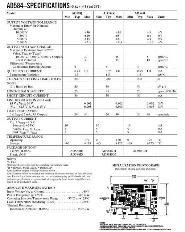 25PPM resistor reference board, AD584JH AD584KH AD584LH voltage reference board, used for calibrating multimeter voltage