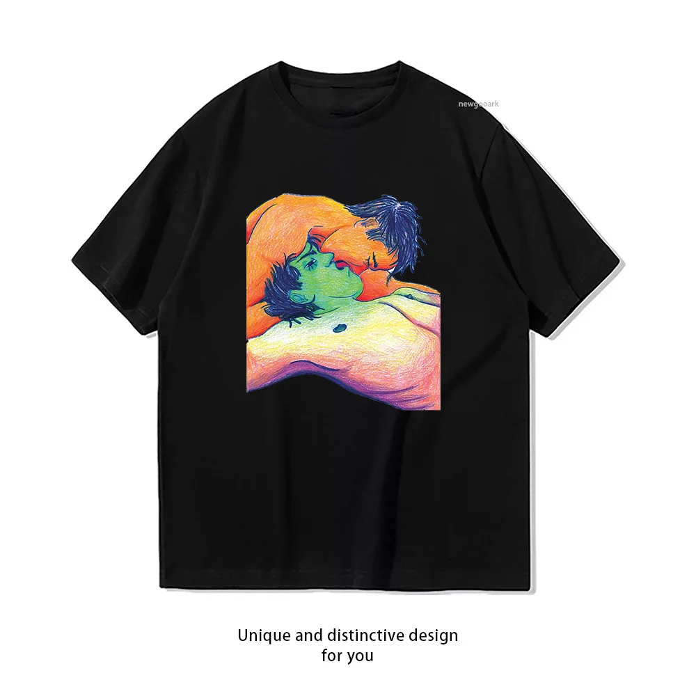 Technicolor Kiss Photographic Gay Pride t-shirt Adult Unisex Casual cotton printed t shirts homosexual streetwear camisetas