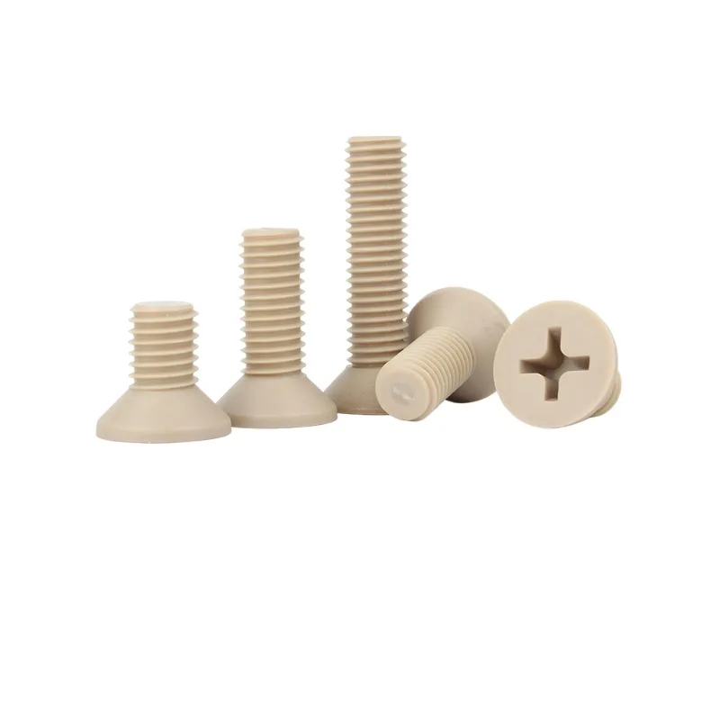 M1.2 M1.4 M1.6 M2 M2.5 M3 M4 M5 M6 M8 PEEK High-Temperature Resistant Cross Recessed Countersunk Head Machine Screw