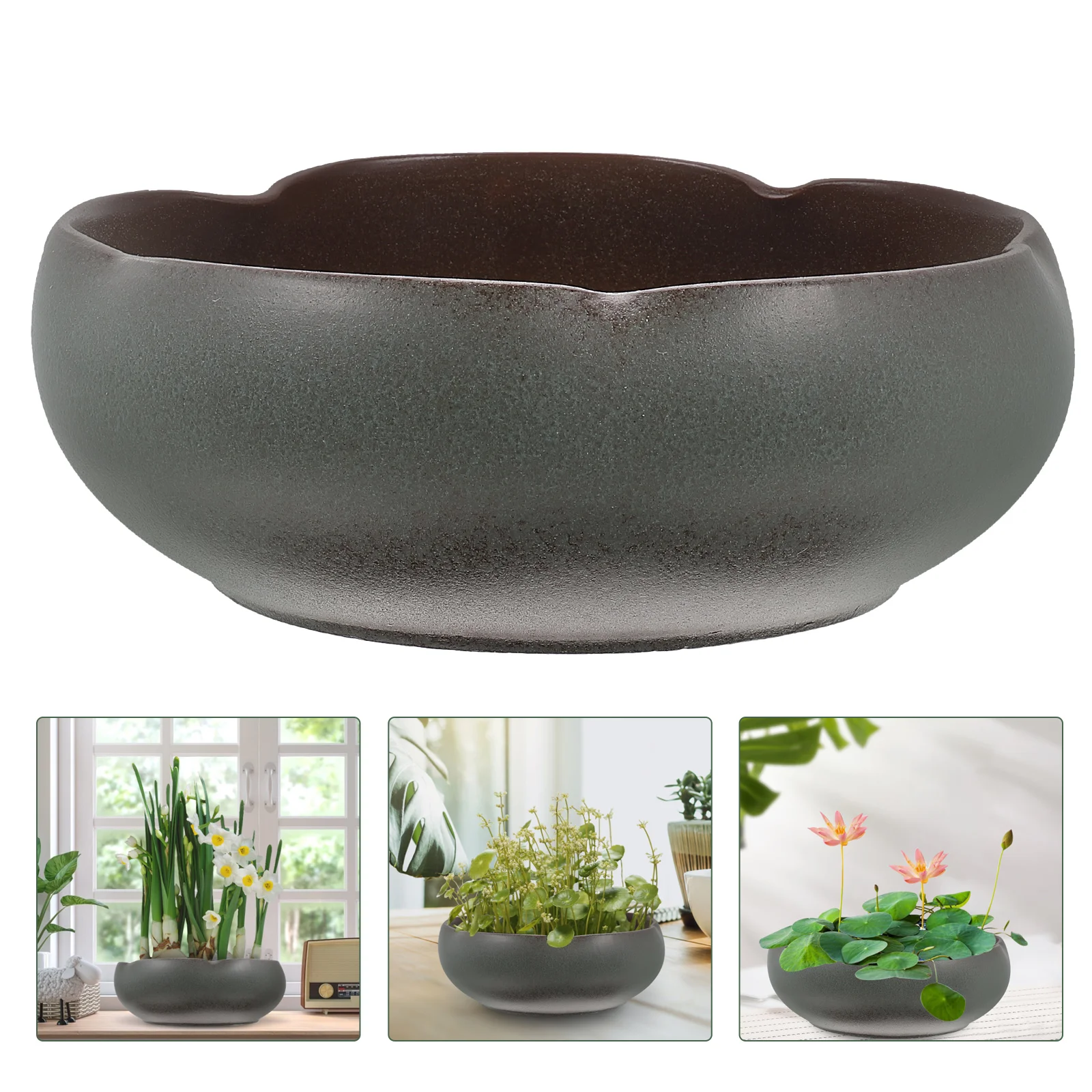 

Hydroponic Flower Pot Succulent Planters Small Artificial Plants Non-hole Ceramic Flowerpot Decorate