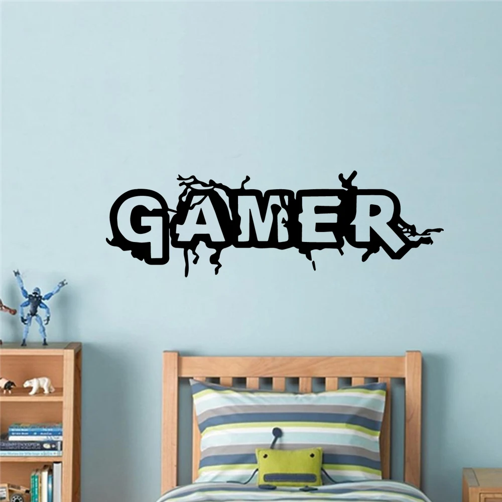 1 pc break gamer mode Wall Sticker Self Adhesive Vinyl Waterproof Wall Art Decal For Kids Rooms Decoration Decor Wallpaper