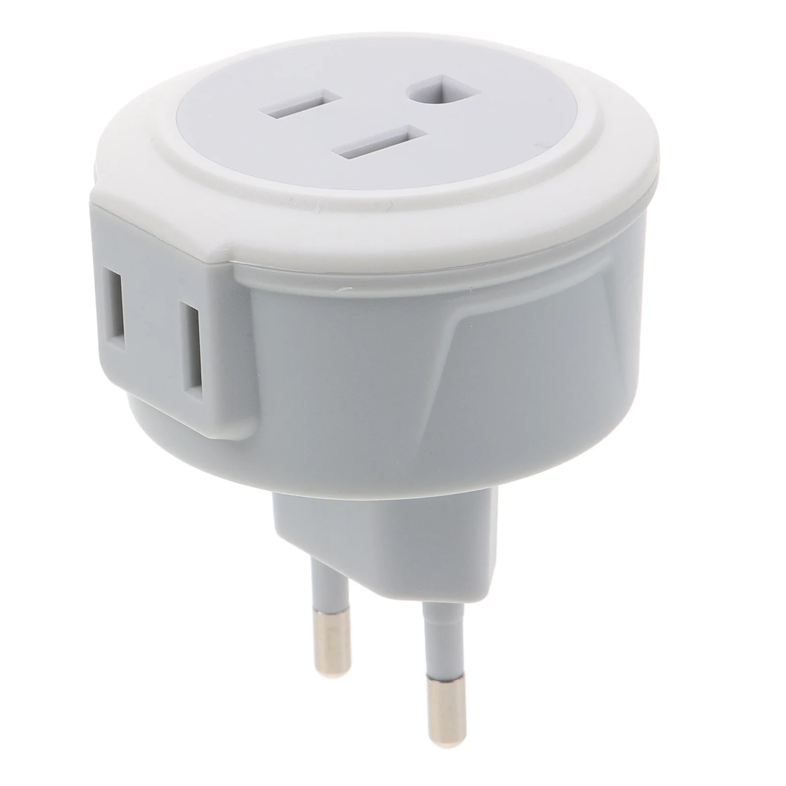 

Sleek White Us to Eu Plug Adapter Dual Head Travel Power Converter Power Adapter Socket Converter Changeover Plug