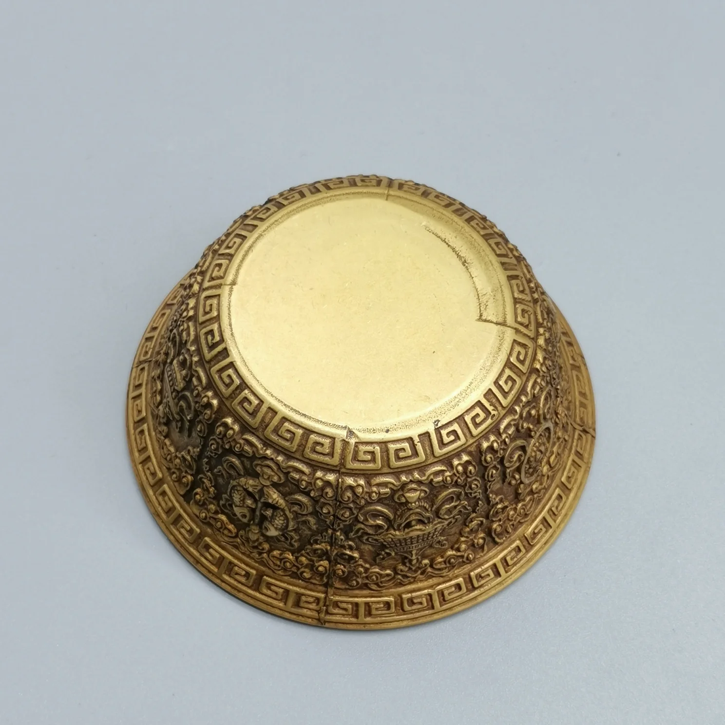 Copper Tibetan Bowl Buddha Disciple Water Supply Meditation Brass Bowl Cup Crafts Home Desktop Decoration Accessories
