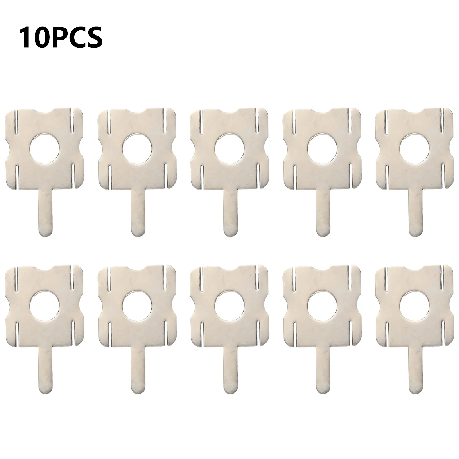 10pcs Nickel Sheets Ductility Good Gloss Lithium No Peeling Plated Replacement T6 Battery U-Shaped Weldability