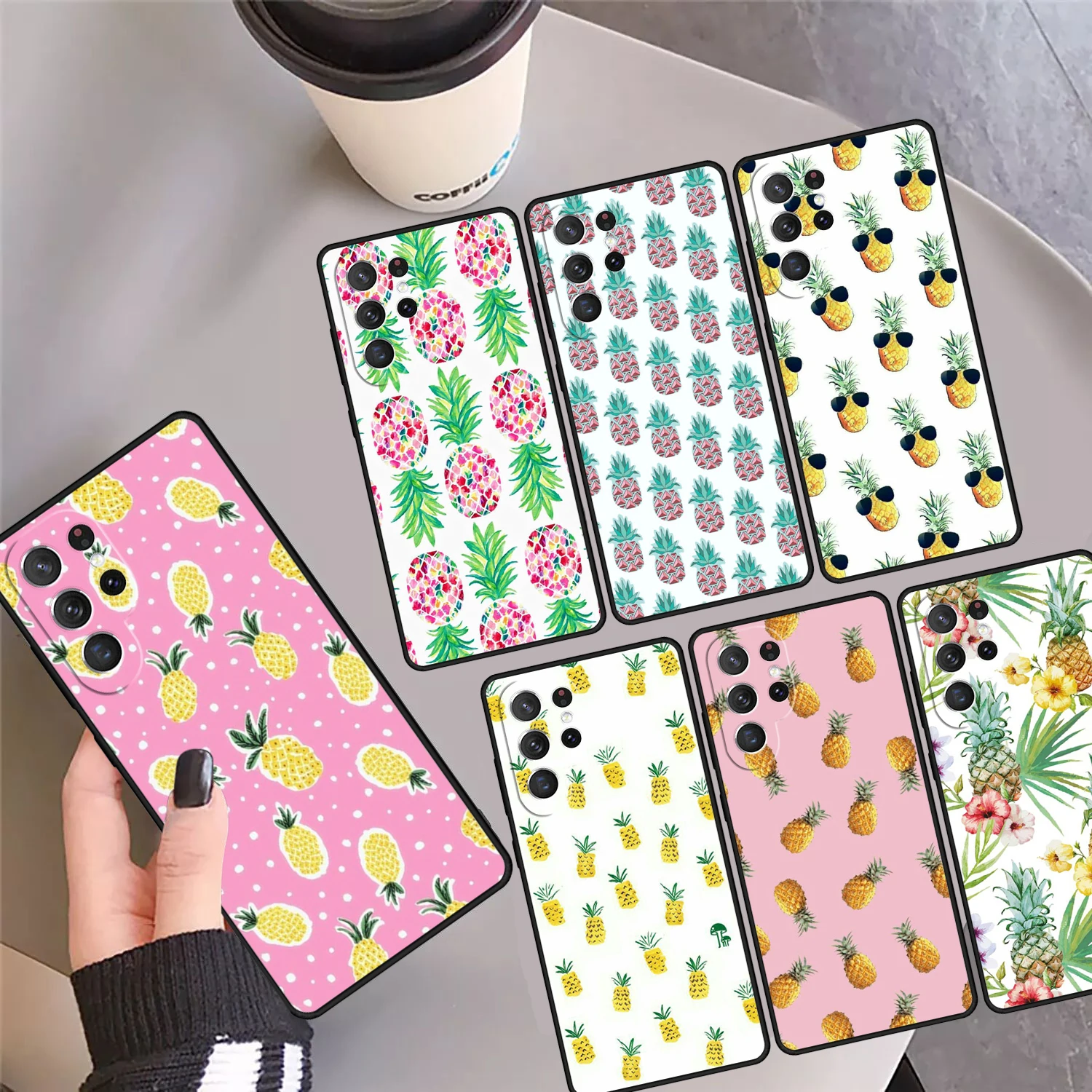 

Чехол для телефона с тропическим ананасом для Samsung Galaxy S24 S25 Ultra 23 S22 Plus S21fe Lite S20 Note 10 Pro Note 20