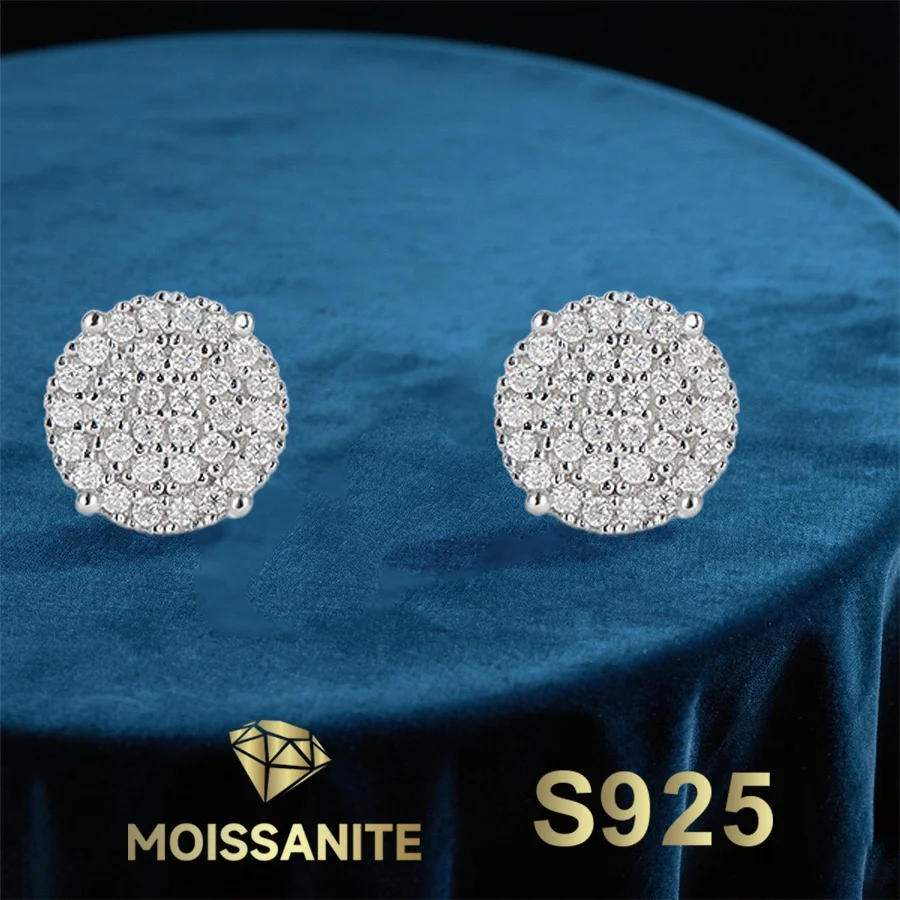 

D Color White Moissanite Earrings 925 Sterling Silver Stud Earring with Gra Certificate Jewellery Woman New 2025