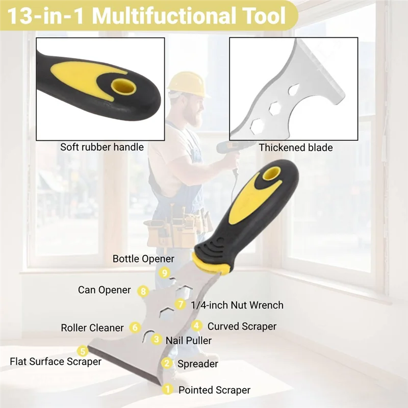 

HRBAJ-Набор инструментов для остекления окон, лопатка для остекления бисера, крючок для удаления шлица для окон, дверей, наборы ручных инструментов