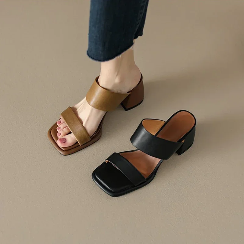 

Summer Gladiator Women Slippers Fashion Elegant Open Toe Beach Vacation Slides Shoes Ladies Party Dress High Heel Sandalias