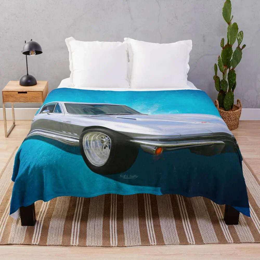 

1966 Vette Throw Blanket Summer Cool Breathable Blanket for Sleeping