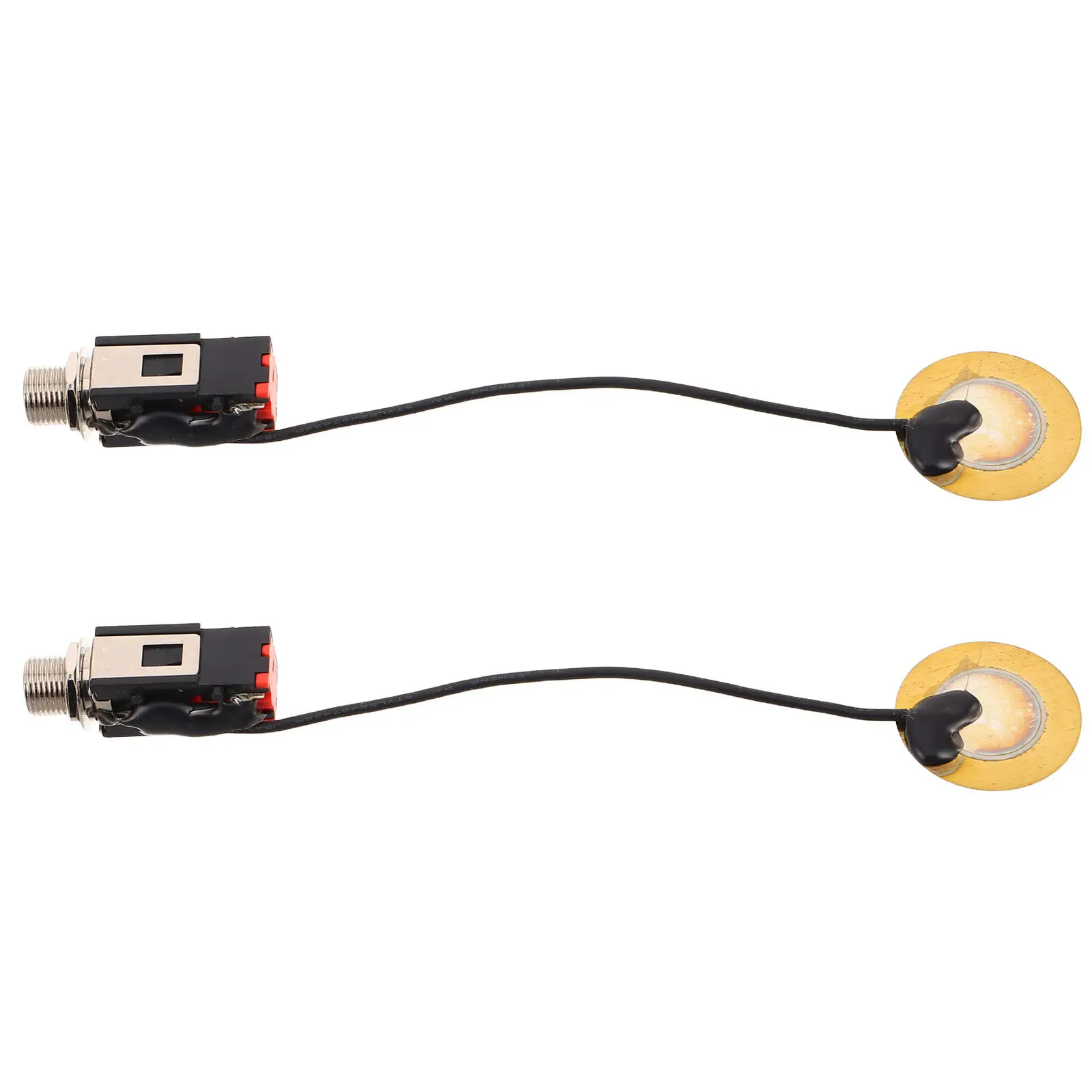 2Pcs Self Adhesive Instrument Piezo Contact Pickup Transducer High Sensitivity for Kalimba Harp Acoustic Stringed Instruments