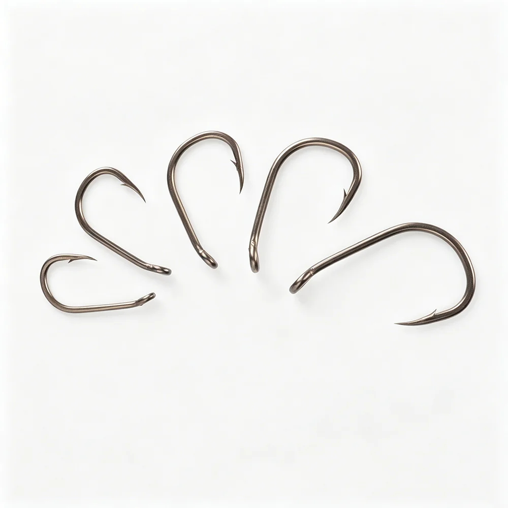 Hirisi 8007 100 Stück Angelhaken Karpfenangelhaken-Set Hochkohlenstoffstahl Ringöhrchen-Angelhaken Größe 2468 Angelzubehör im Angebot – Detail 6