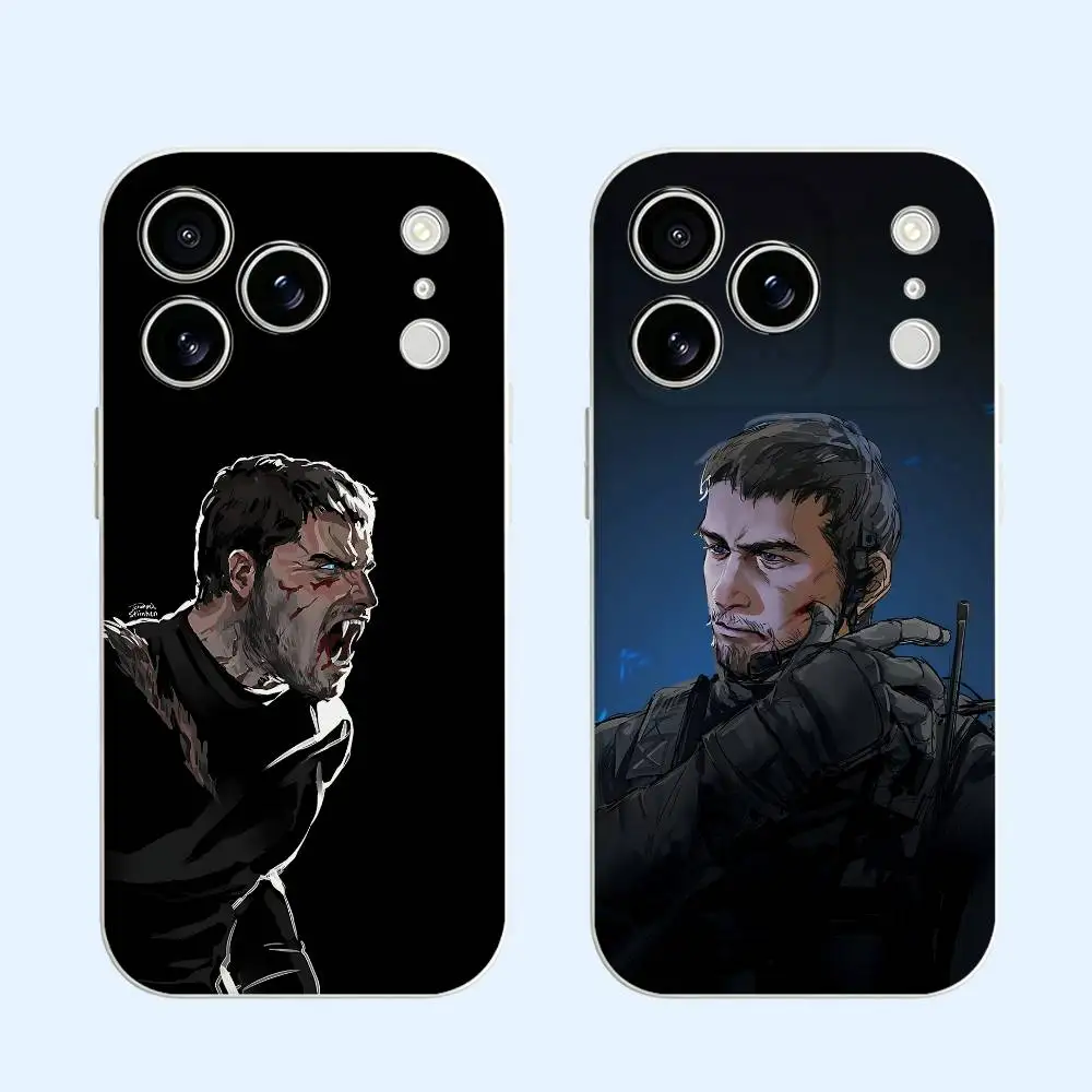 Funda de Teléfono de TPU Suave Negra Chris R-Redfield para iPhone 17 16 15 14 13 12 11 Pro Max Mini Plus E con Diseño Impreso