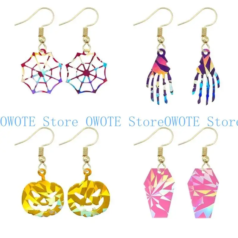 

652F Halloween Earrings Mold Epoxy Resin Silicone Molds DIYs Skull Pendant Earring Mold Keychain Epoxy Resin Jewelry Making